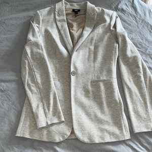 Gray/tan cotton blazer